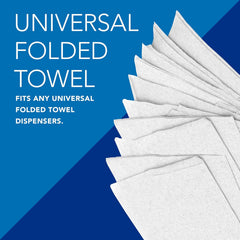 Scott Professional Universal Multifold Paper Towels, Bulk (03650), Absorbency Pockets, White, 9.2"x9.4" Towel, Compressed, Compact Case (250 Sheets/Pack, 12 Packs/Case, 3,000 Sheet Total)