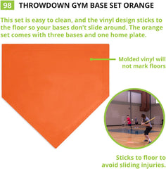 Champion Sports Throw Down Base Sets – Durable Baseball & Softball Practice Bases for Indoor & Outdoor Training