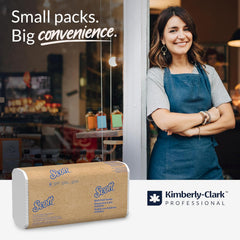 Scott Professional Universal Multifold Paper Towels, Bulk (03650), Absorbency Pockets, White, 9.2"x9.4" Towel, Compressed, Compact Case (250 Sheets/Pack, 12 Packs/Case, 3,000 Sheet Total)